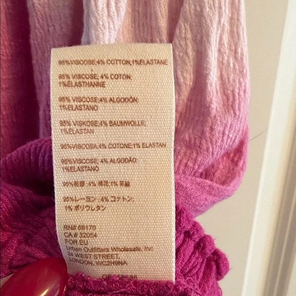 Free People Pink Ombre Ruffle Top - Picture 5 of 5